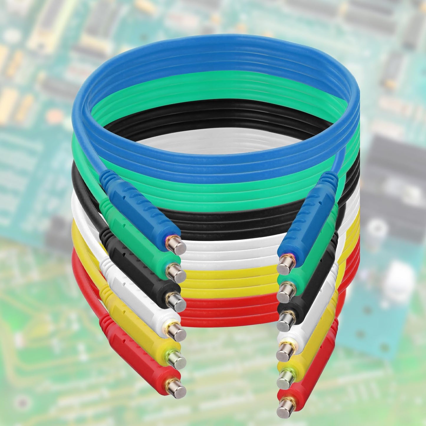 Sumnacon Magnetic Jumper Wires - 6pc Silicon Soft Flexible Magnetic Leads for Testing 30VAC 5A 20AWG Jumper Test Wires for HVAC Professionals