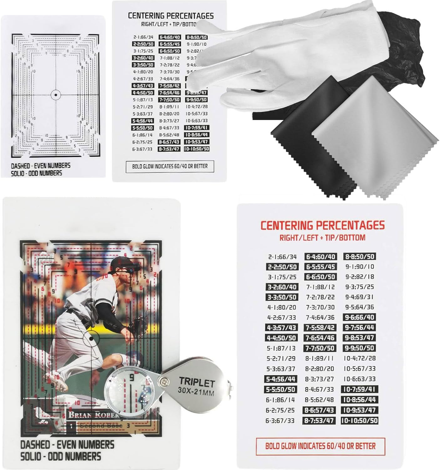 Card Centering Grading Tool, Sports Trading Cards Measuring Tools, Sports Cards Grading Kit.