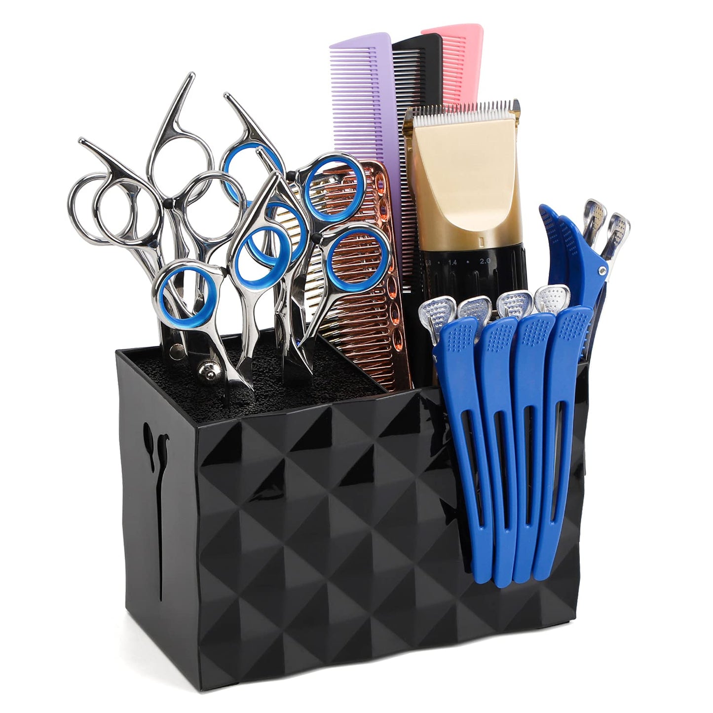 Segbeauty Hair Salon Shear Holder, Professional Hair Cutting Tool Case Hair Brush Holder, Barber Supplies Storage Box Hair Clips