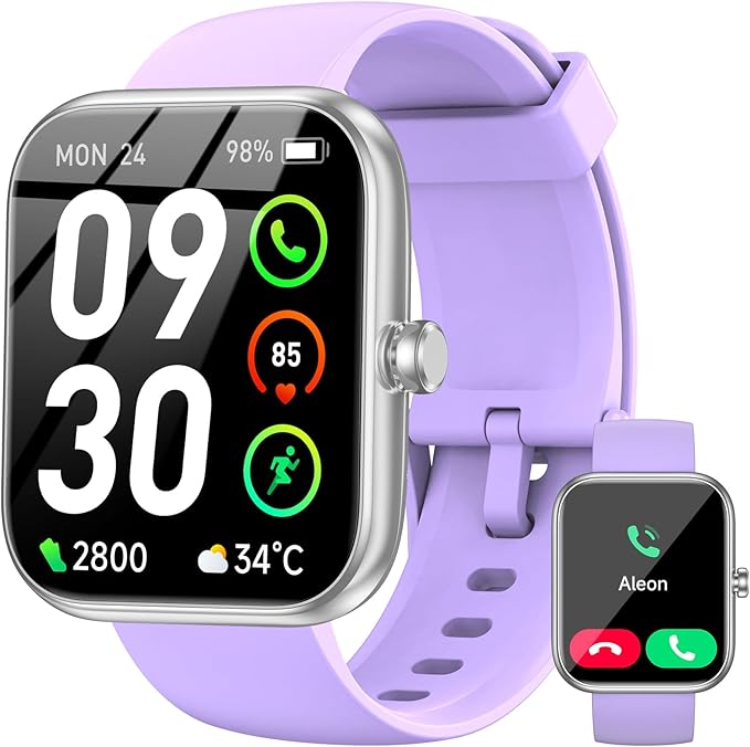 Smart Watch with Alexa Built-in, 1.83" HD Touchscreen Fitness Tracker, Bluetooth Notifications/Calls, IP68 Waterproof, 12...