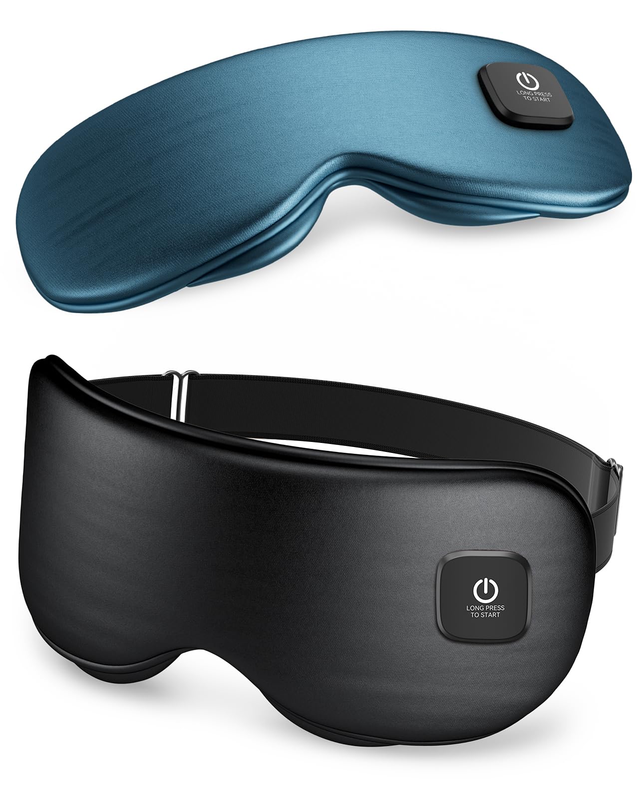Heated Eye Mask - Cordless Eye Mask for Dry Eyes, Eye Relief, Improved Sleep, Washable Eye Heating pad for Travel and with Replaceable Shell (Black)