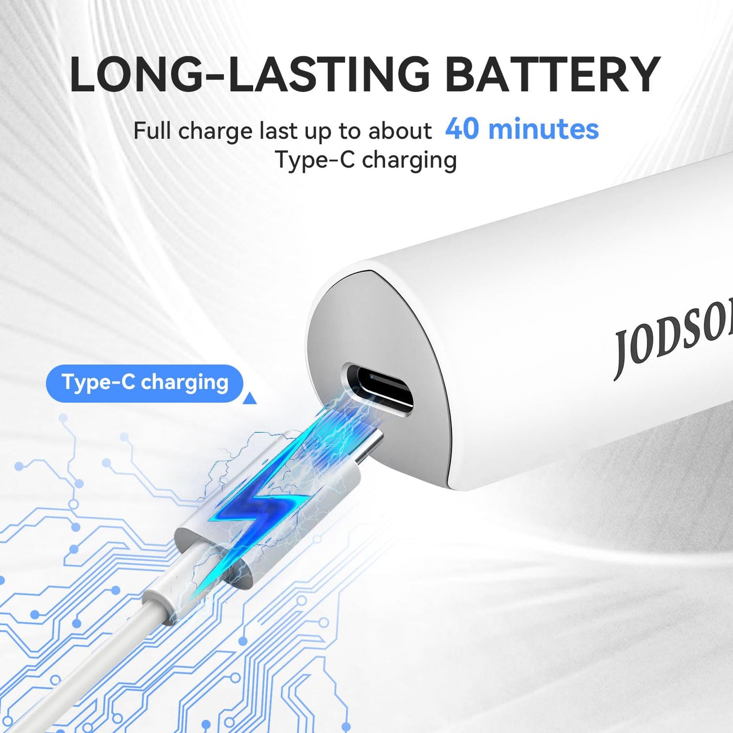 JODSONE Handheld U V Lamp with Stand Portable Compact Nail Lamp USB Rechargeable Nail Dryer for Home DIY Nail Salon, White