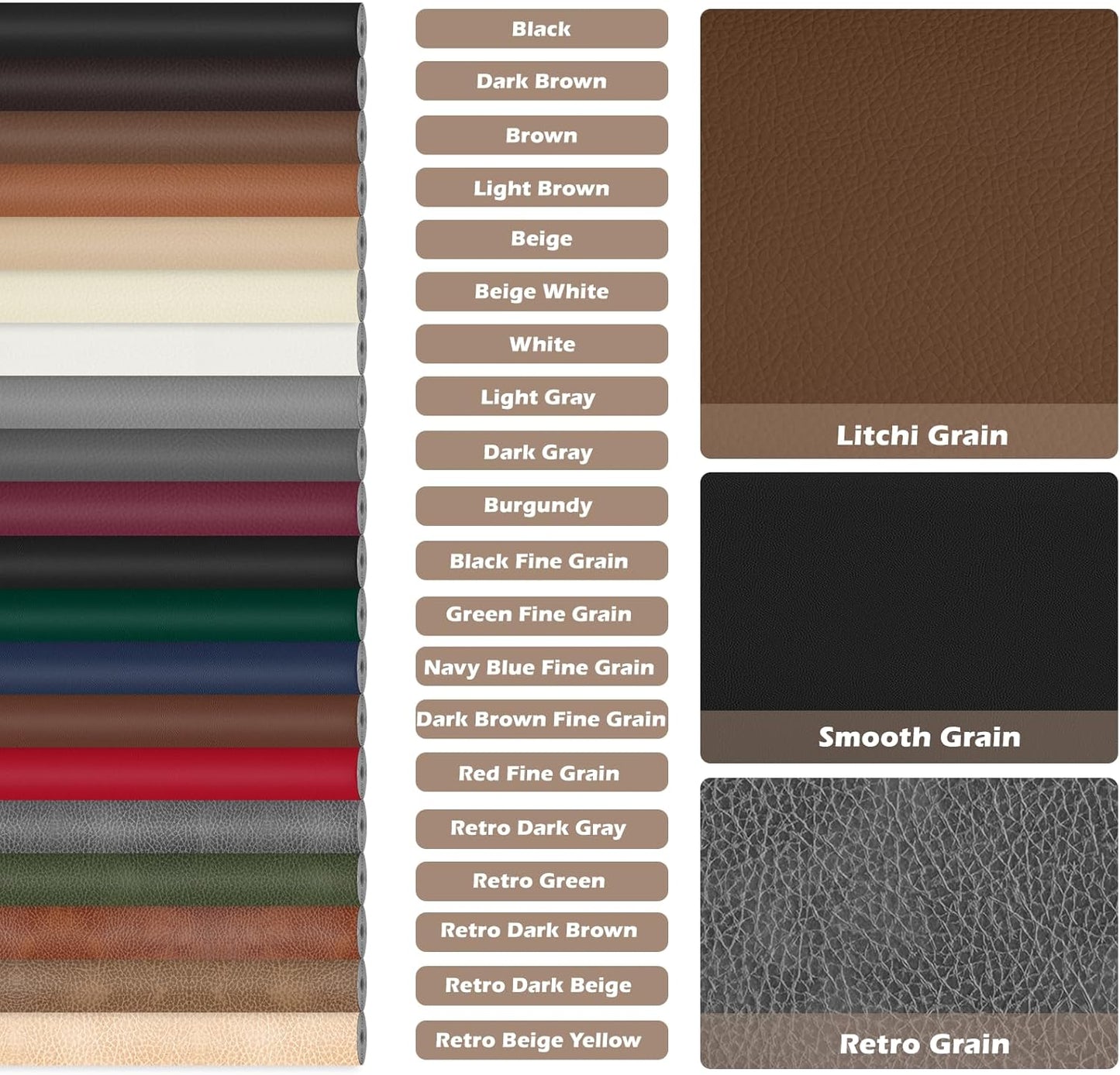Leather Repair Tape, 23.6x79 inch Leather Patches for Furniture, Self Adhesive Leather Repair Patch for Sofas, Couches, Leather Covers, Seats, Chairs, Vinyl Repair Tape Retro Beige Yellow