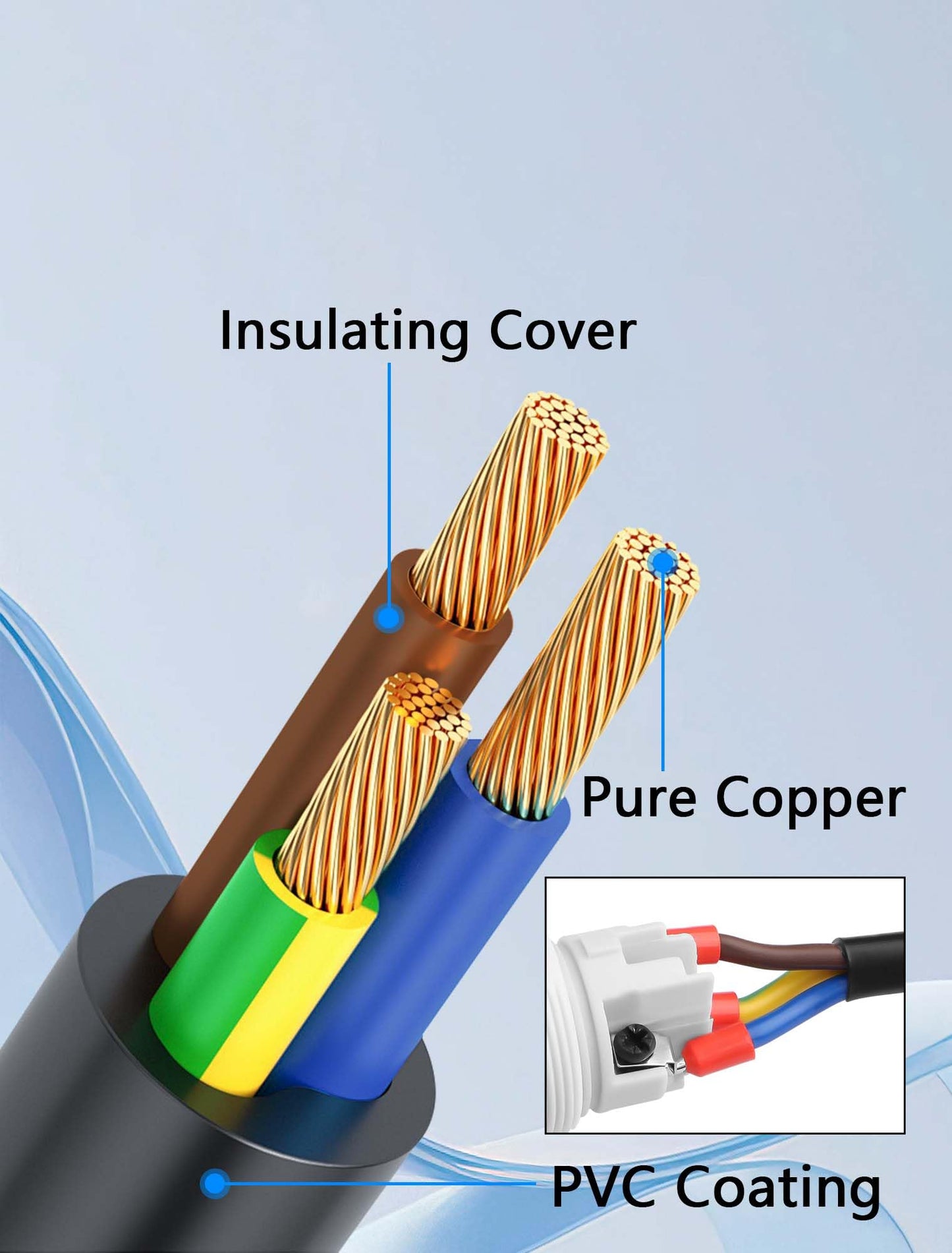 Cerrxian 9.8 Ft Powercon And Dmx Extension Cable, 13Awg Ac Power Dmx 3Pin Xlr Signal Combo Cables For Stage Lighting, Concerts,