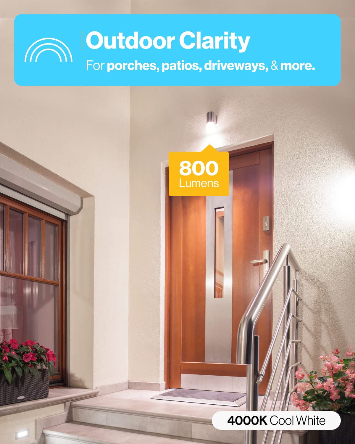 Sunco 18 Pack Dusk To Dawn Led Outdoor Light Bulb A19  Photocell Automatic For Exterior Lighting  800 Lm  9W (60W Eqv.)  4000K Cool White  Auto On/Off Sensor  Ip65 Rated Ul.