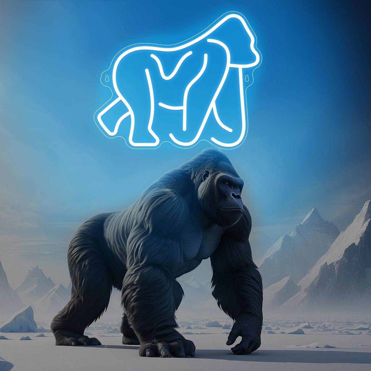 nite Gorillas Neon Sign  Led Neon Lights For Room Wall Table Decor Art  For Home Party Birthday Holiday Cute Animal Gift For Kids Teens mature-themeds