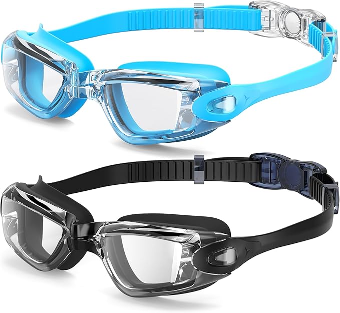 Braylin Kids Swim Goggles, 2-Pack Swimming Goggles for Children, Teens, Boys or Girls, Swim Pool Goggle