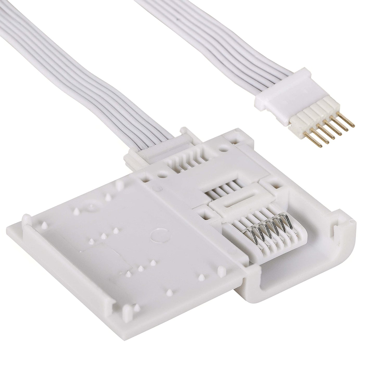 Litcessory 6-Pin To Cut-End Extension Connector For Philips Hue/Solo Lightstrip (2In  4 Pack  White - Micro 6-Pin V4 / Solo Lightstrip)
