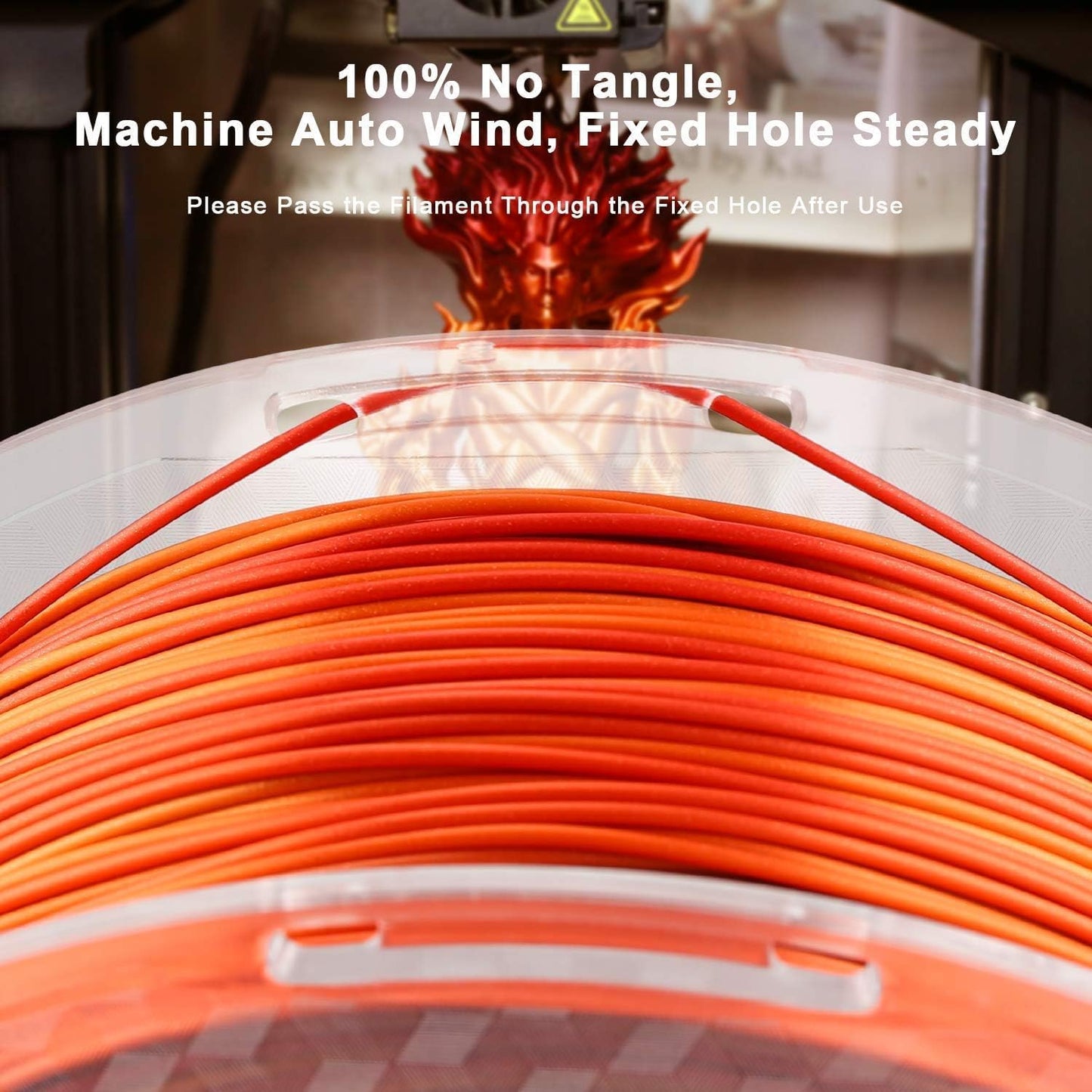 AMOLEN Silk PLA Gradient 3D Printing Filament, 1KG Spool 1.75mm Silk Shiny Red Gold Gradient Printer Filament 2.2lb Brighter New Version, Compatible with 3D Printer and 3D Pen