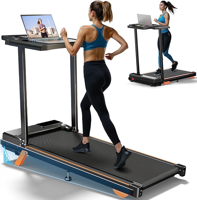 Walking Pad Treadmill with Handle Bar & Incline, Advzon Portable Under Desk Treadmill for Home, 2 in 1 Walking Running Mac...