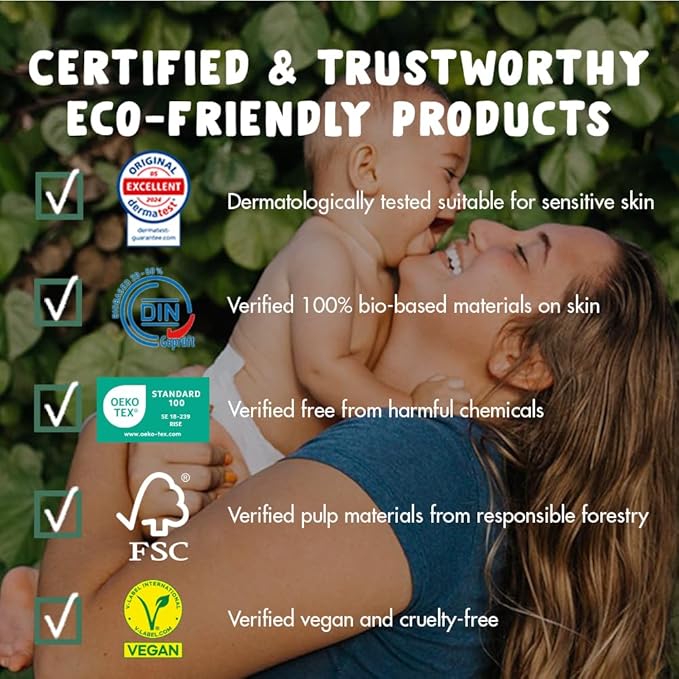 Eco by Naty Eco-Friendly Baby Diapers - 100% Plant-Based Materials on Skin, Soft, for Sensitive Skin & Super Absorbent (Size 5, 132 Count)