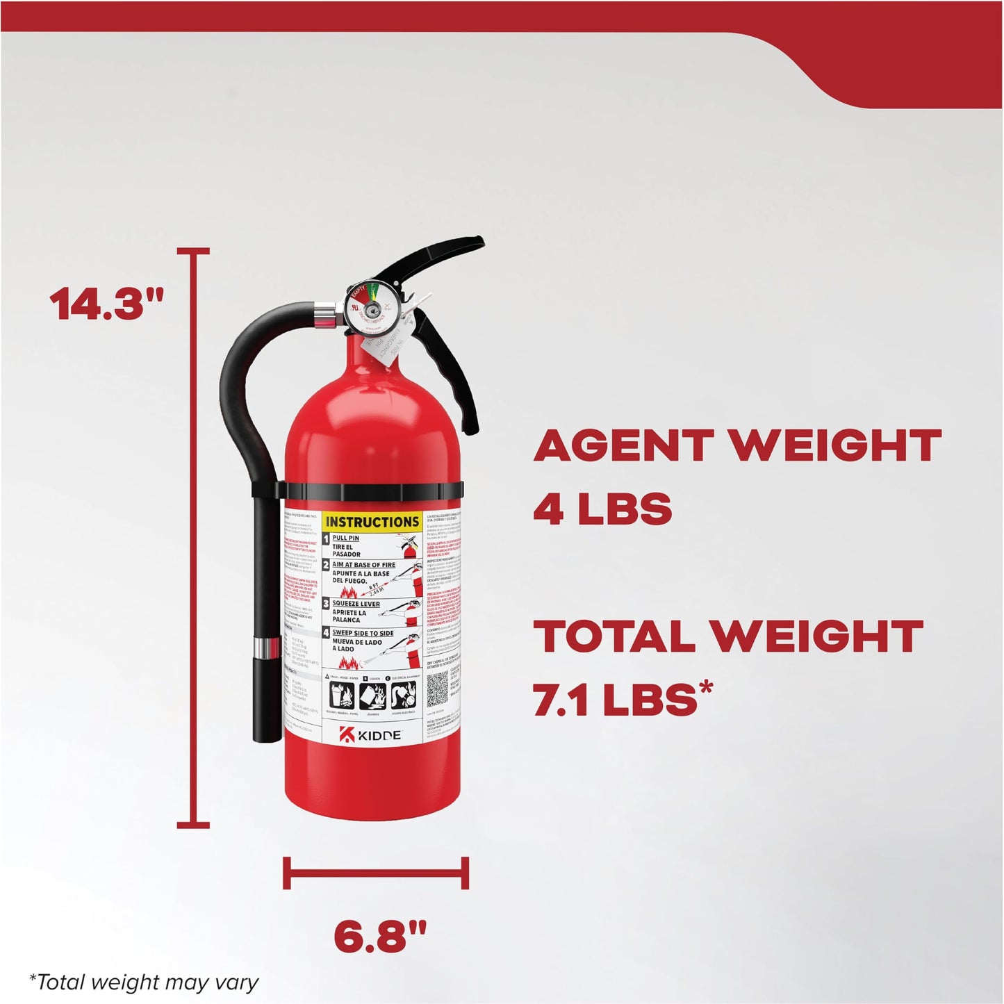 Kidde Fire Extinguisher for Home, For Residential and Living Area Use, 2A10BC