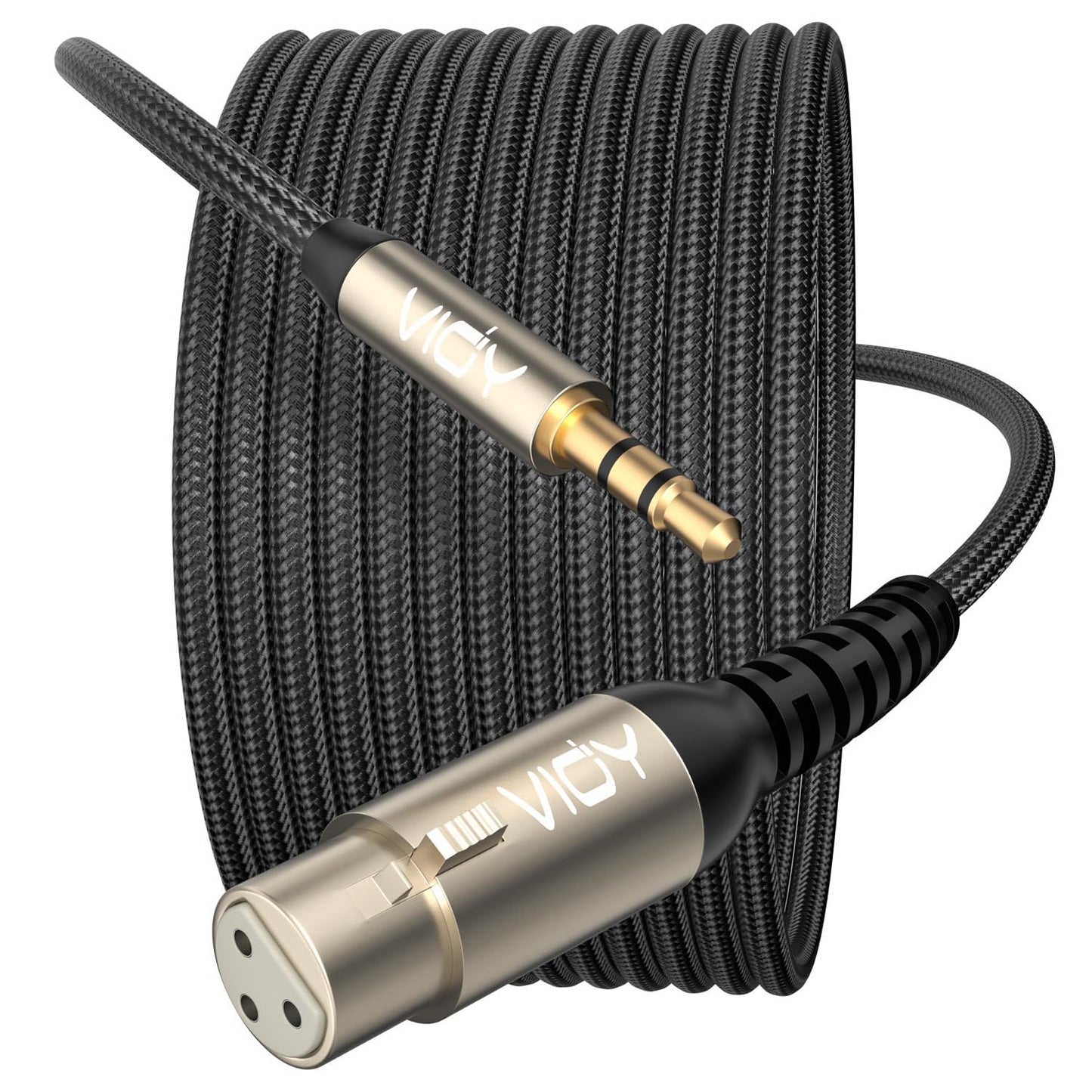 Vioy Xlr To 3.5Mm Cable 20 Ft, Unbalanced Aux Male To Xlr Female Cord, 1/8 Inch To Microphone Cable For Laptop, Tablat, Mp3 Play