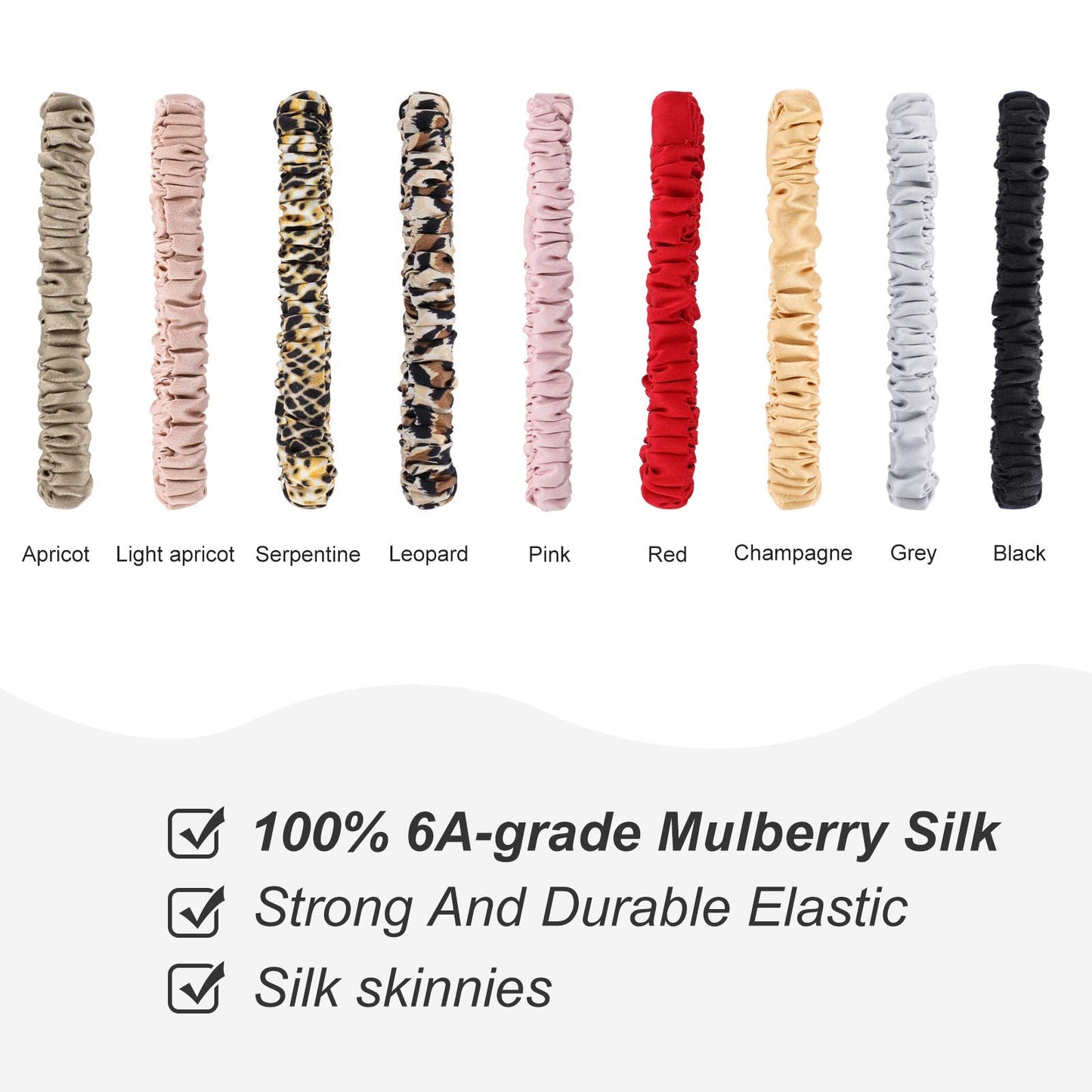 Chuangdi 9 Pieces Thanksgiving and Christmas Gifts Silk Scrunchies for Long Hair Silk Hair Ties Scrunchies for Women Girls Elast