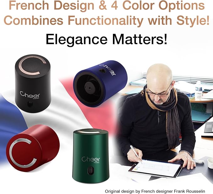 CheerModa Vacuum Wine Stopper with Date Display – 7‑Day Wine Preservation Stopper, Silicone Wine Cap & ABS, French Design, 4 Colors (Green-JS15-FBA)