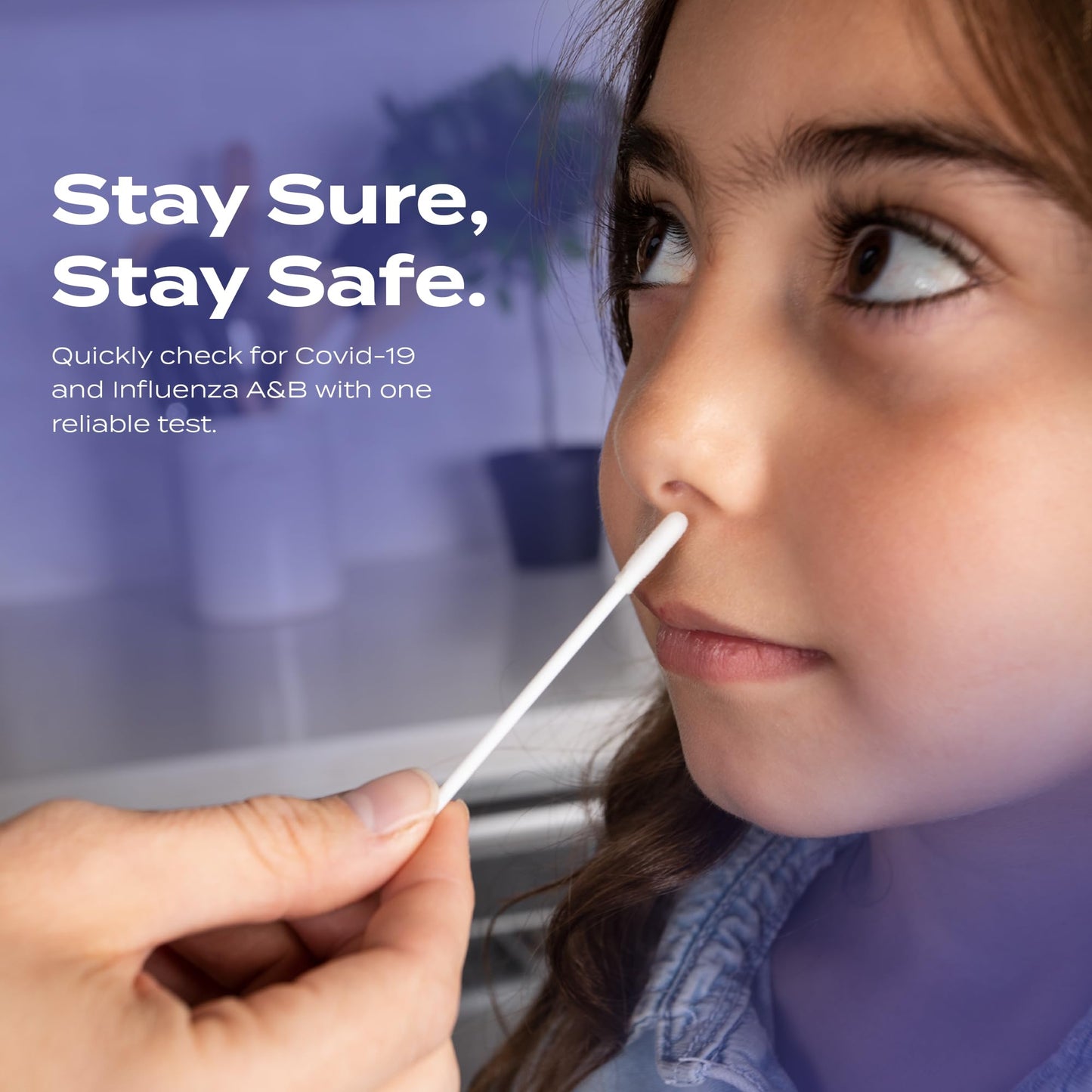 SpeedySwab COVID-19 and Flu A&B, 3-in-1 Antigen Rapid Combo Test, Results in 15 Minutes, FDA Authorized, At-Home Flu and COVID Test Kit, Easy to Use Nasal Swab (2 Pack)