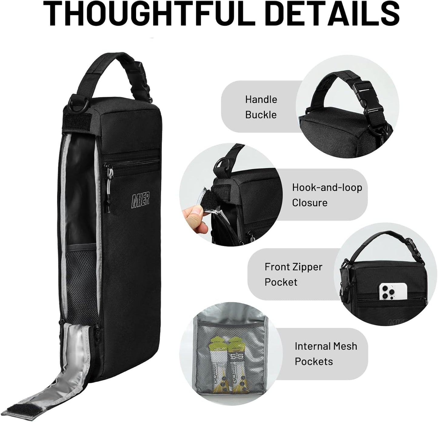 MIER Cooler Backpack Insulated Soft Cooler Bag Portable Leakproof Camping Lunch Backpack for Men and Women Lightweight Thermal Bag for Hiking Shopping Travel