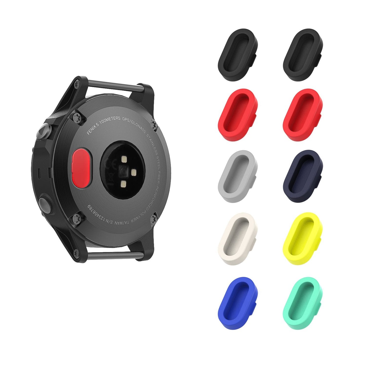 Moko Dust Plug Compatible With Garmin Fenix 8/7/7S/7X/ 5/5S/5X/6/6S/6X/6 Pro/6S Pro/6X Pro/Forerunner 935/Vivoactive 4/Venu,10 P