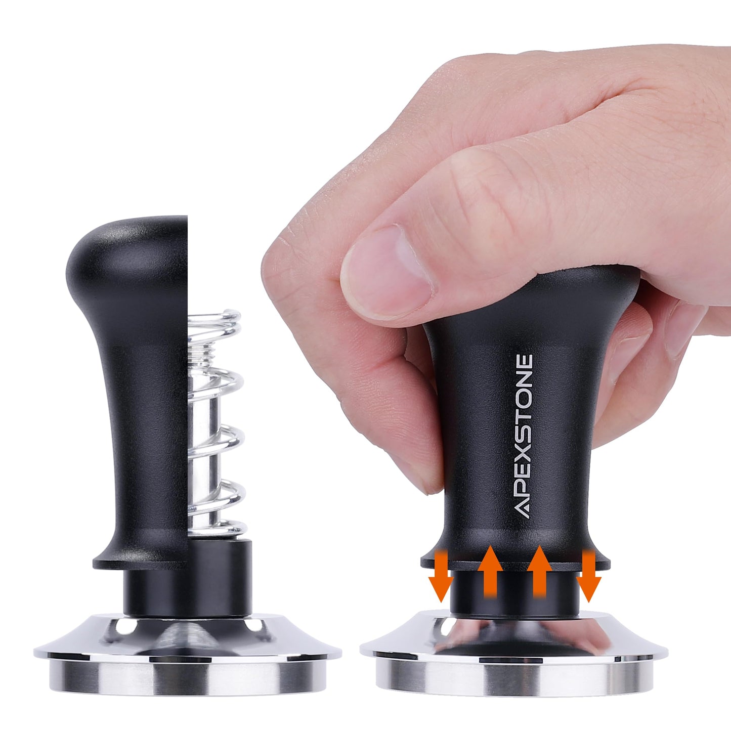 Apexstone Coffee Tamper Spring Loaded 51mm, Calibrated Espresso Tamper 51mm, Espresso Tamper Spring Loaded
