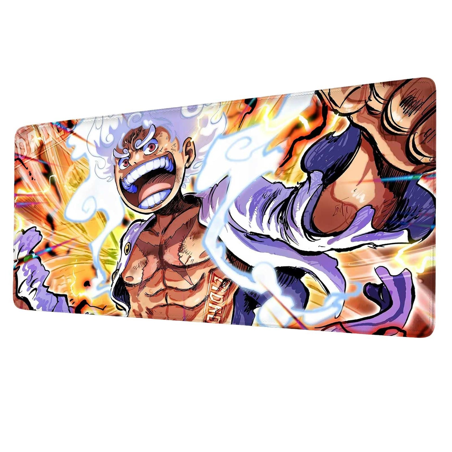 Extra Large Anime Mouse Pad Luffygear 5,Extended Large Gaming Mousepad,Non-Slip Rubber Base and Stitched Edges Desk Pad for Computer Home Office Work and Study,31.5"x15.7"