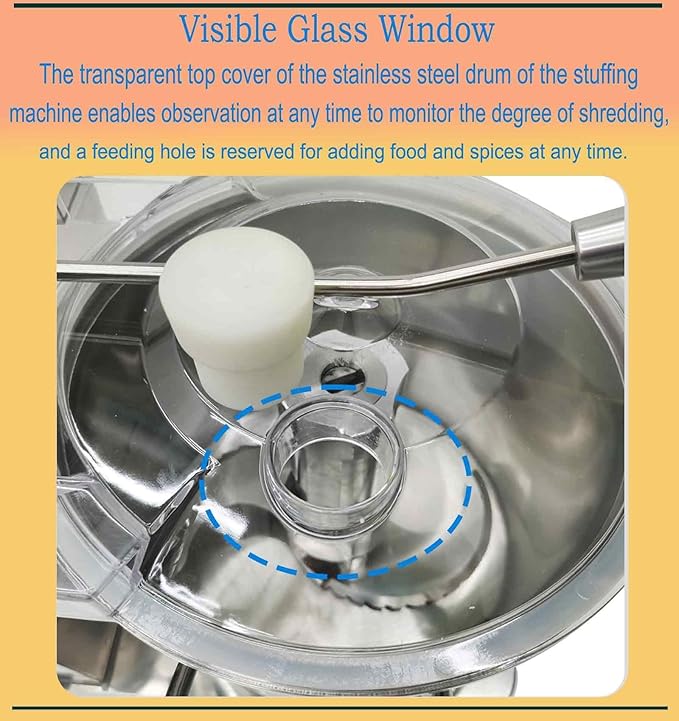 12L Commercial Food Processor, Stainless Steel Electric Meat and Vegetable Chopper 2000W, Adjustable Speed for Fruits Grains Peanut Ginger Garlic 110V