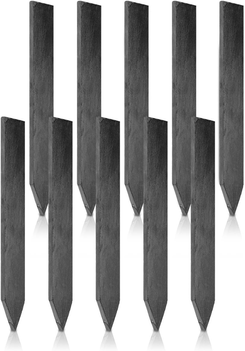 Navaris Slate Garden Labels - 10 Natural Slate Plant Labels for Outdoor Plants, Plant Name Sticks, Herb Labels for Garden - Greenhouse Accessories (Pack of 2)