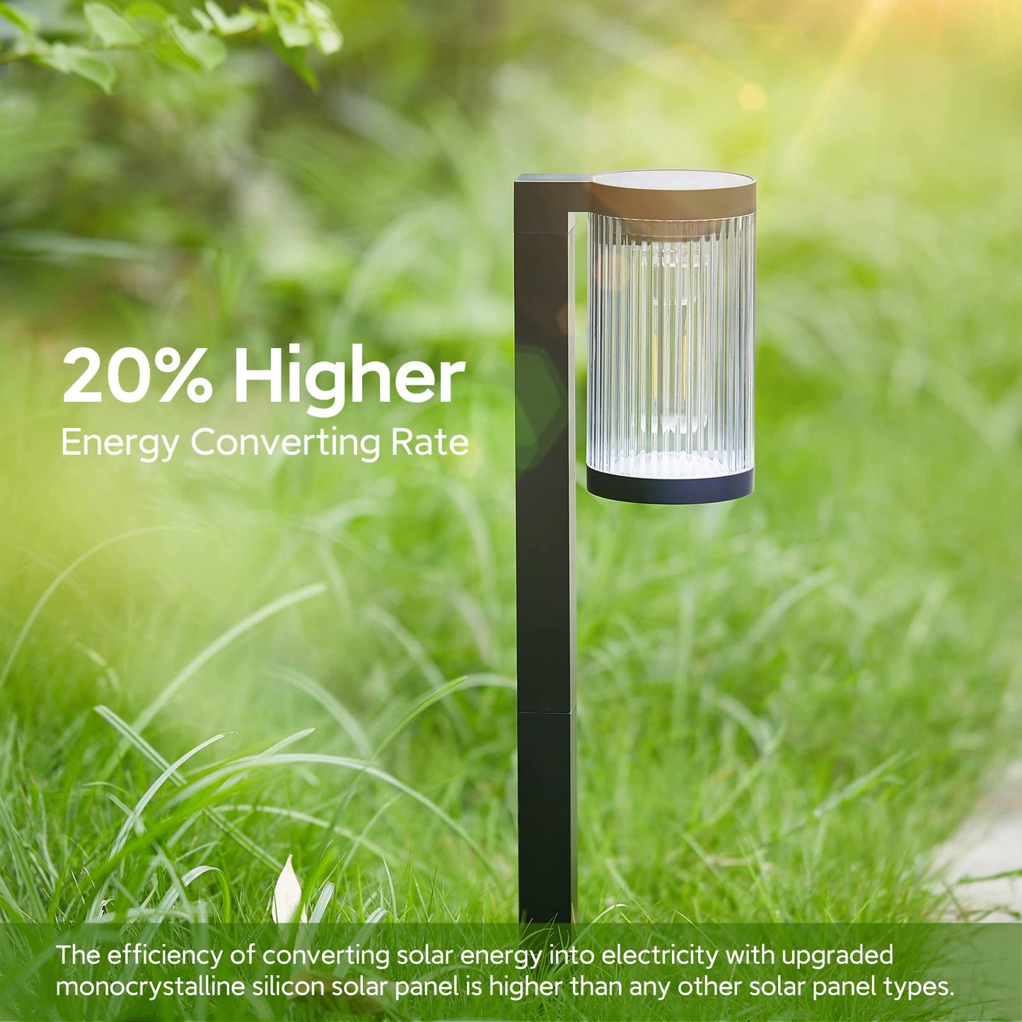 ELECLINK Solar Pathway Lights Outdoor, 4 Pack, Warm White, IP65 Waterproof, Model DC-309-4, Super Bright, Up to 12 Hours