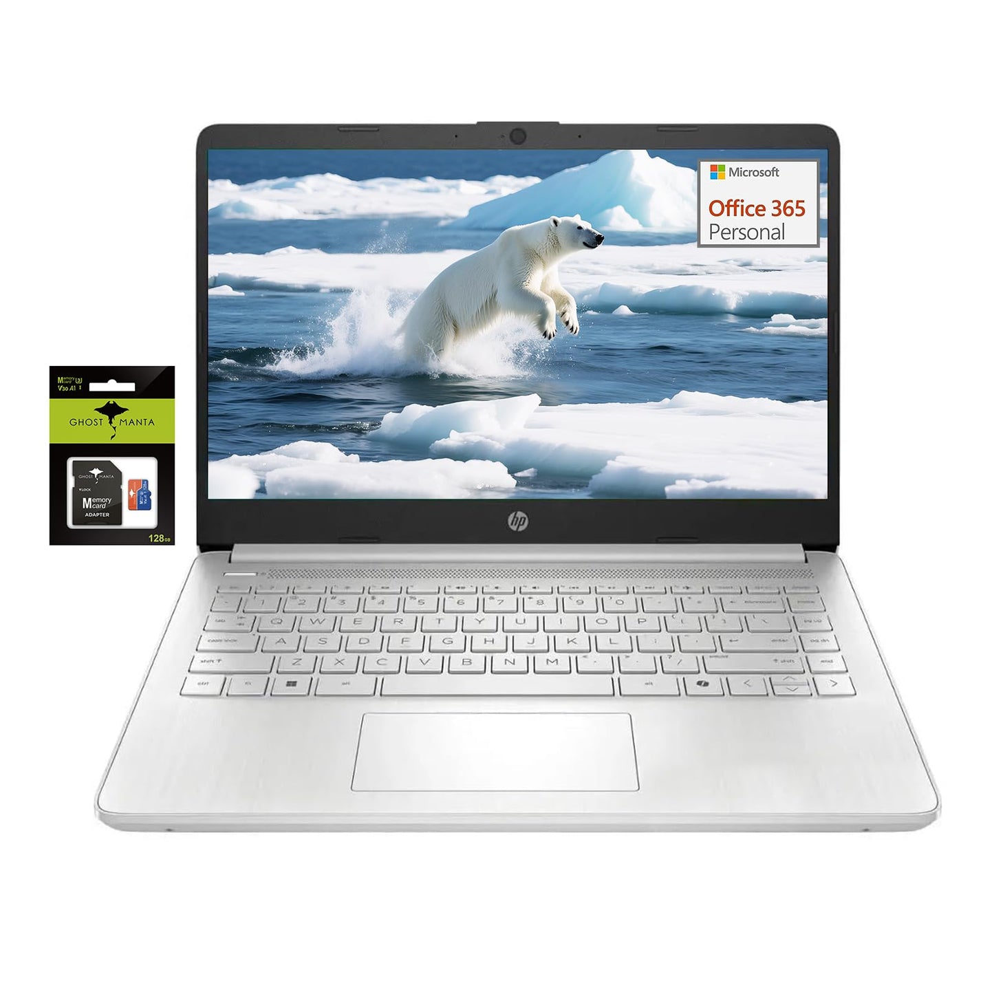 Hp 14 Student-Laptop With Copilot Ai Office365, Quad Core Intel Processor N150(Up To 3.6Ghz) 8Gb Ram 256Gb Storage(128Gb Ufs + 1