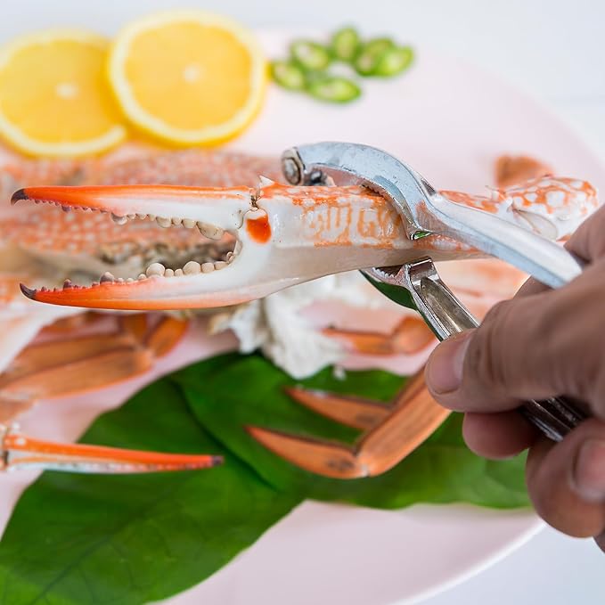 30 Pcs Crab Leg Crackers and Tools Set, Voittozege Seafood Tools Crab leg Crackers Lobster Nut Crackers Opener Home Kitchen Parties Tools Nut Cracker Set for Crab Legs, Silver