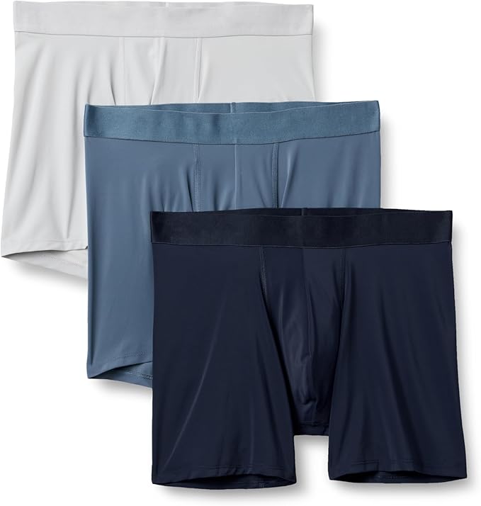 Amazon Essentials Men's Microfiber Boxer Shorts Underwear, Pack of 3