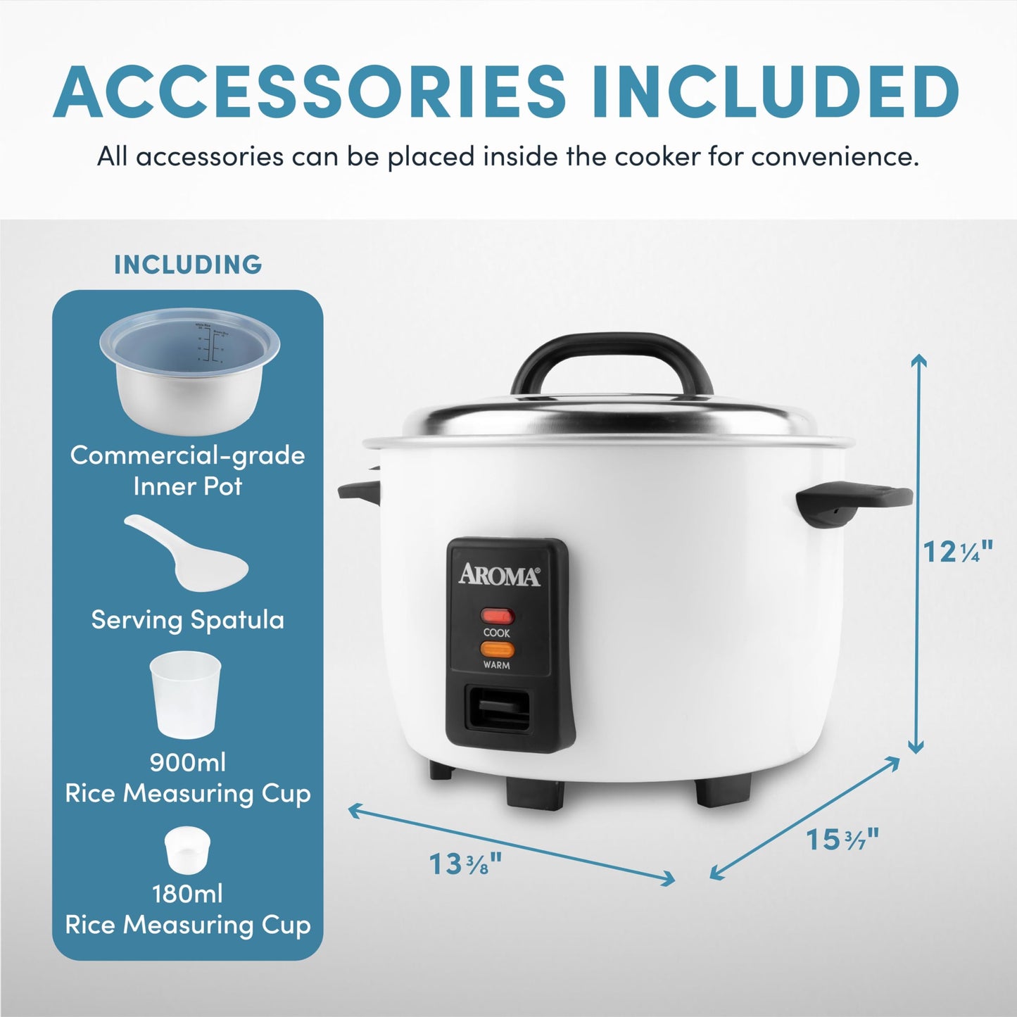 AROMA® 20-Cup (Uncooked) / 40-Cup (Cooked)/ 7 Qt Commercial Rice Cooker and Warmer