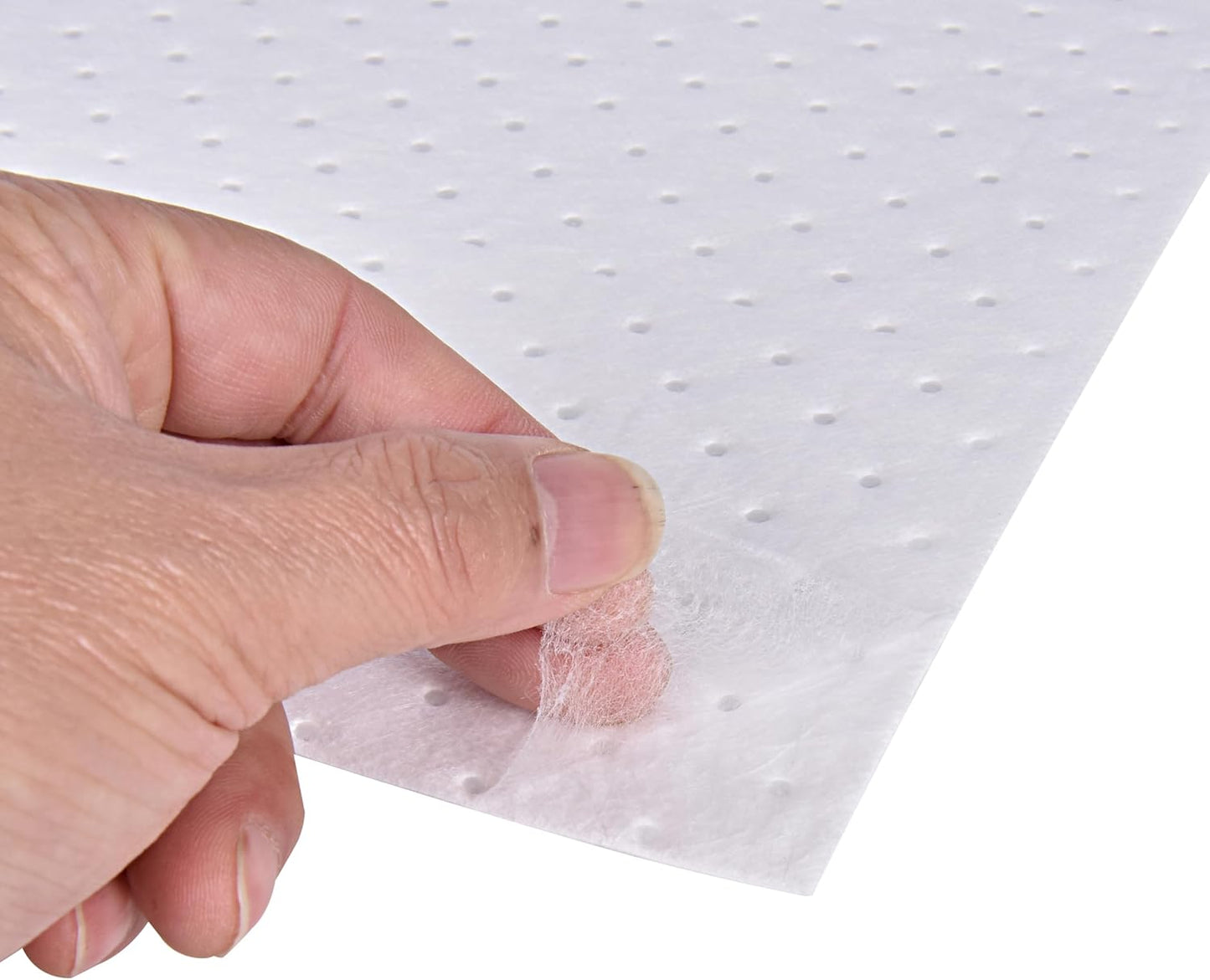 Oil Absorbent Pads, Heavyweight Dimpled Oil Spill Mat for Garage Accessories, Water and Oil Absorbing Pads for Home, Garage, Basement Protection (200 Pcs, White, 15" x 20")