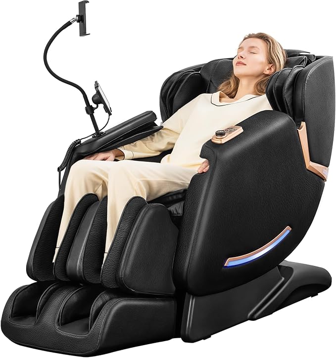 4D Massage Chairs Full Body - 53.5 Extend Sl Track Shiatsu Massage Chair - Zero Gravity Massage Chair,Core Heating & 22 Ai...