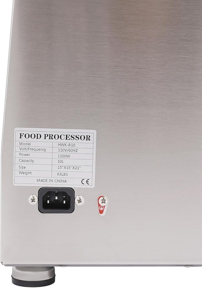 Commercial Food Processor, 1400W Electric Vegetable Chopper Machine 1400 RPM, 10.5Qt Stainless Steel Vegetable Processor Meat Grinder Food Processor Chopper for Veggie,Fruit,Meat