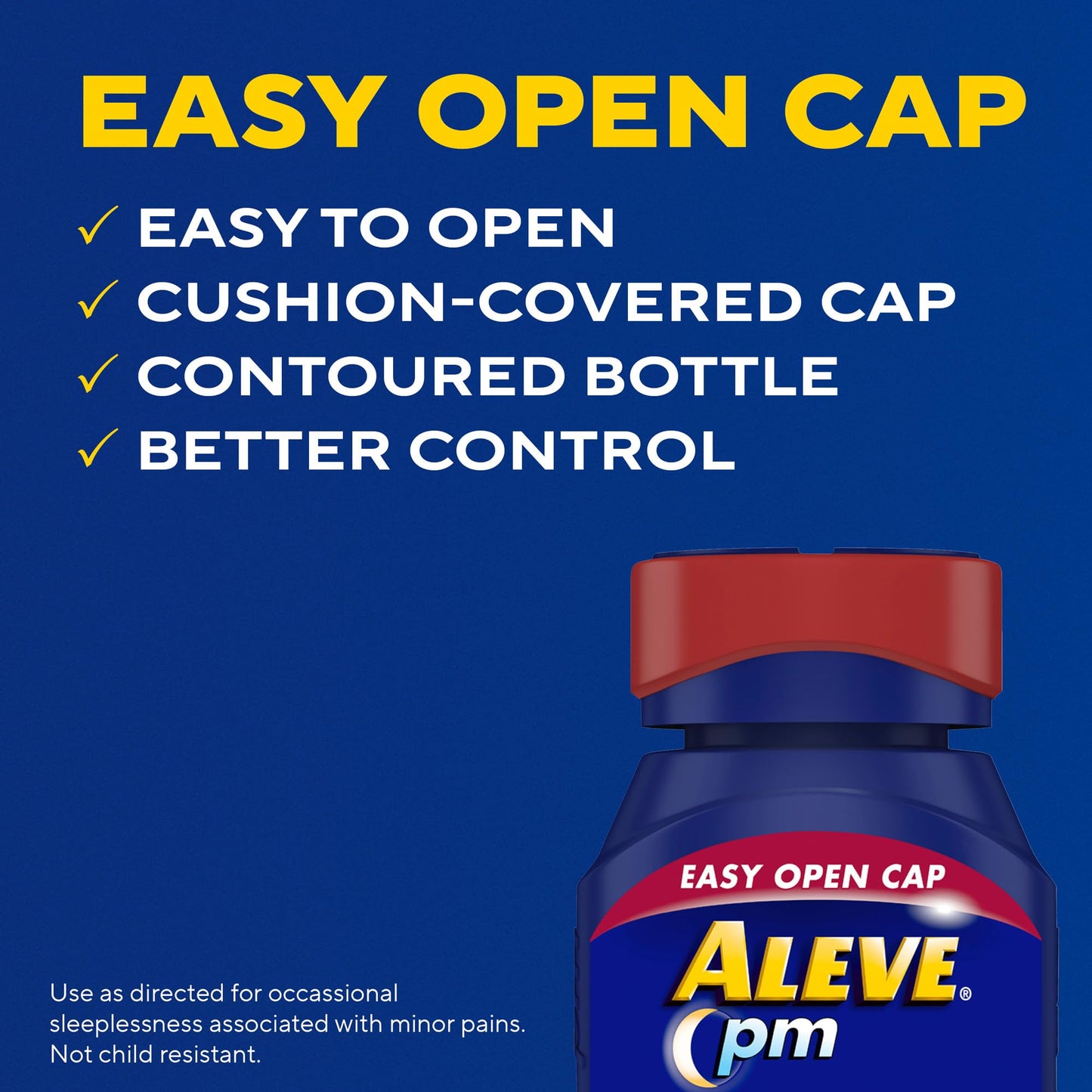 Aleve PM Sleep Aid Plus Pain Reliever Caplets, Naproxen Sodium & Diphenhydramine HCl, Nighttime, 120 Count