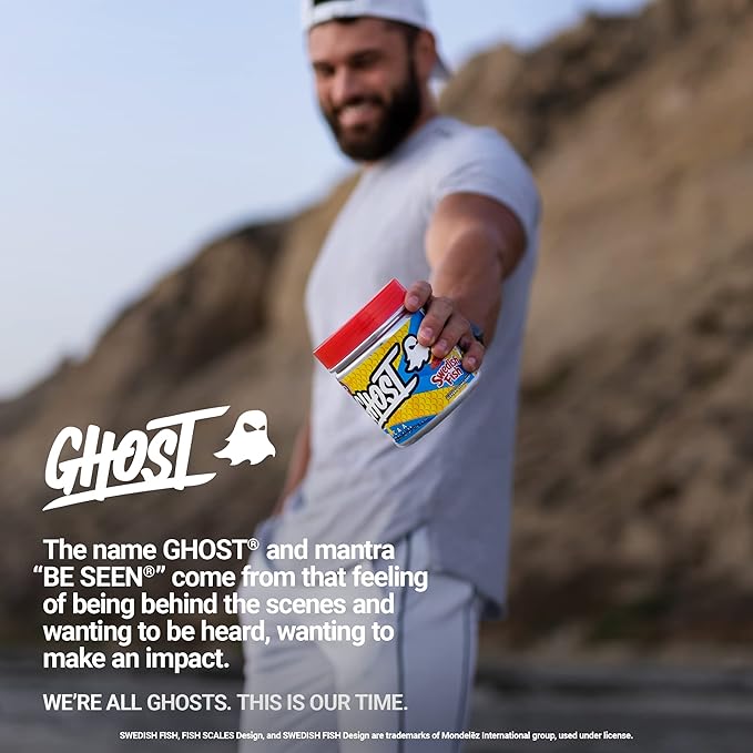 GHOST BCAA Powder Amino Acids Supplement, Kiwi Strawberry - 30 Servings - Sugar-Free Intra, Post & Pre Workout Amino Powder & Recovery Drink, 7G BCAA