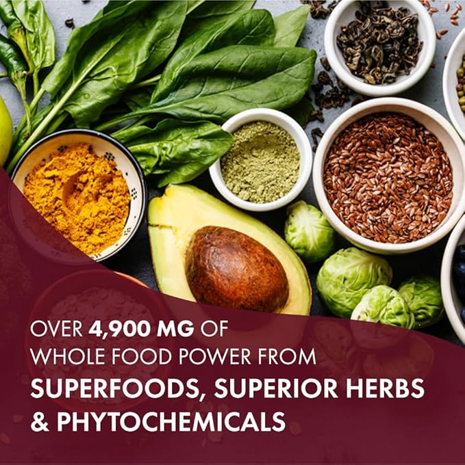 One n Only Whole Food Multivitamin by Pure Essence - Super Energetic Once a Day with Superfoods, Minerals, Enzymes, Vitamin D, D3, B12, Biotin - 30 Tablets