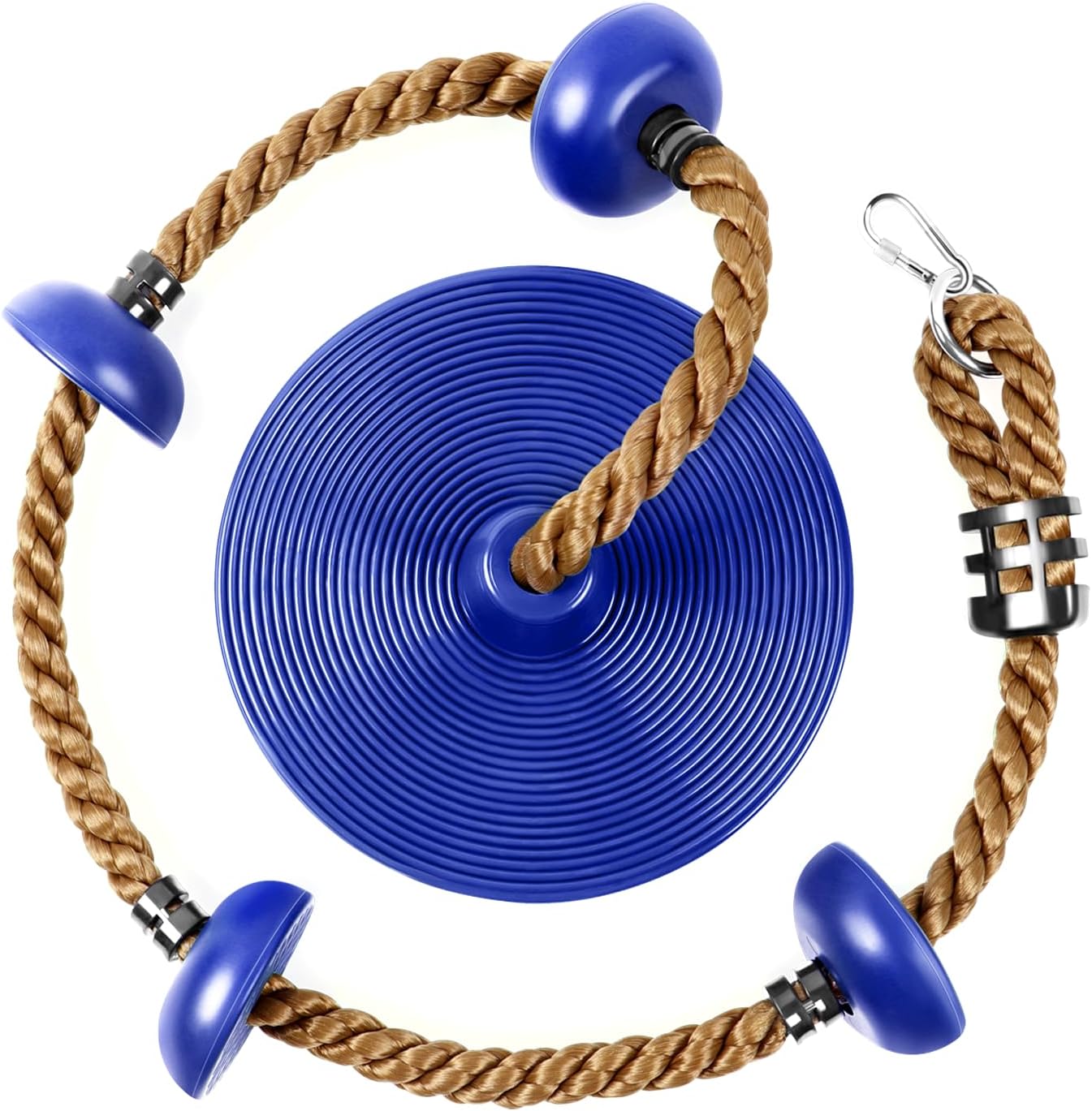 ZNCMRR Tree Swings for Kids Outdoor Rope Swing for Tree Climbing Rope for Kids Disc Swing for Kid Outdoor Swing Set Accessories Playground Accessories Swings for Swing Set Swingset Outdoor(Blue)