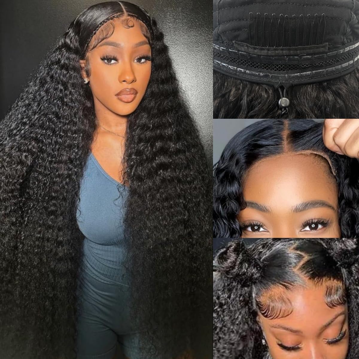 snv Game Changer 13x6 Glueless Wigs Invisible Drawstring Snug Fit SKINLIKE HD Lace Front Wigs Human Hair 220 Density Bleached Ti