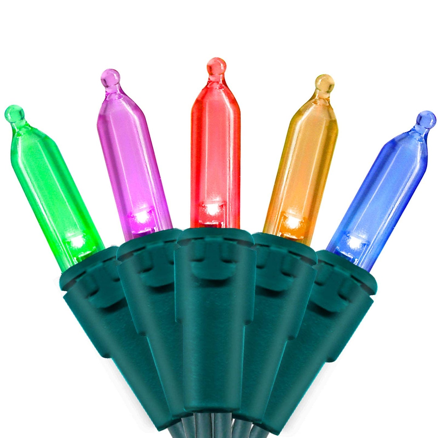 Multi-Sparking Led Christmas Lights - 66Ft, 200 Count, Green Wire, Multi-Color, Indoor/Outdoor, Model L100C/2F-A45