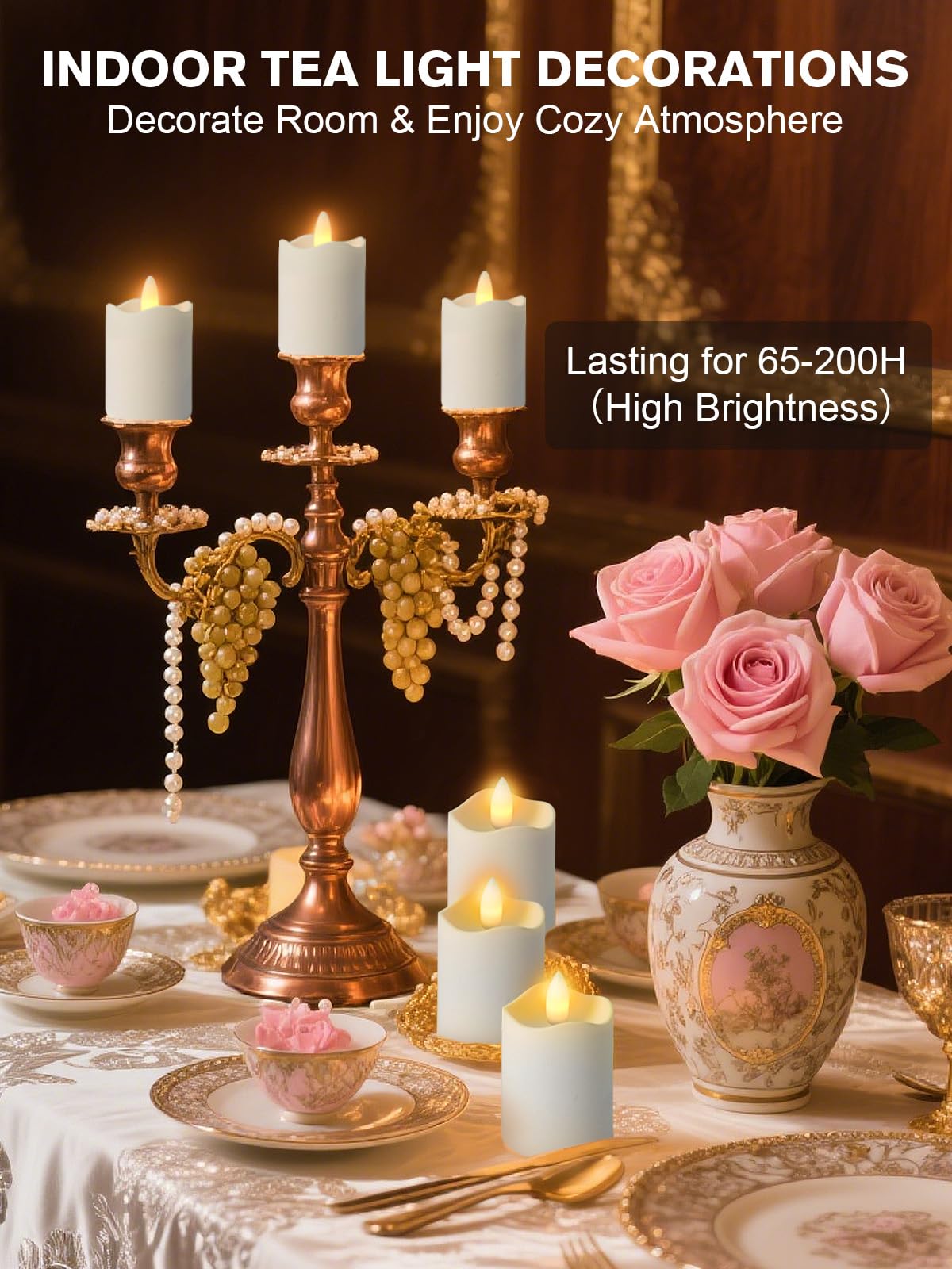PIDZPOW Rechargeable Tea Lights Candles with Remote Timer, 2" x 2.1" Flameless LED Candles with USB Charging Base, Small Votive Candle Electric Fake Candle for Wedding Table Decor Dining (8 Pack)