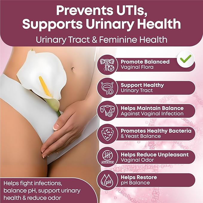 Finally: A Women’s Probiotic That Targets Bloating, Odor & Vaginal Health – 50 Billion CFUs – Triple Action Support for Digestive, Urinary & Feminine Wellness – 60 Capsules – Made in USA