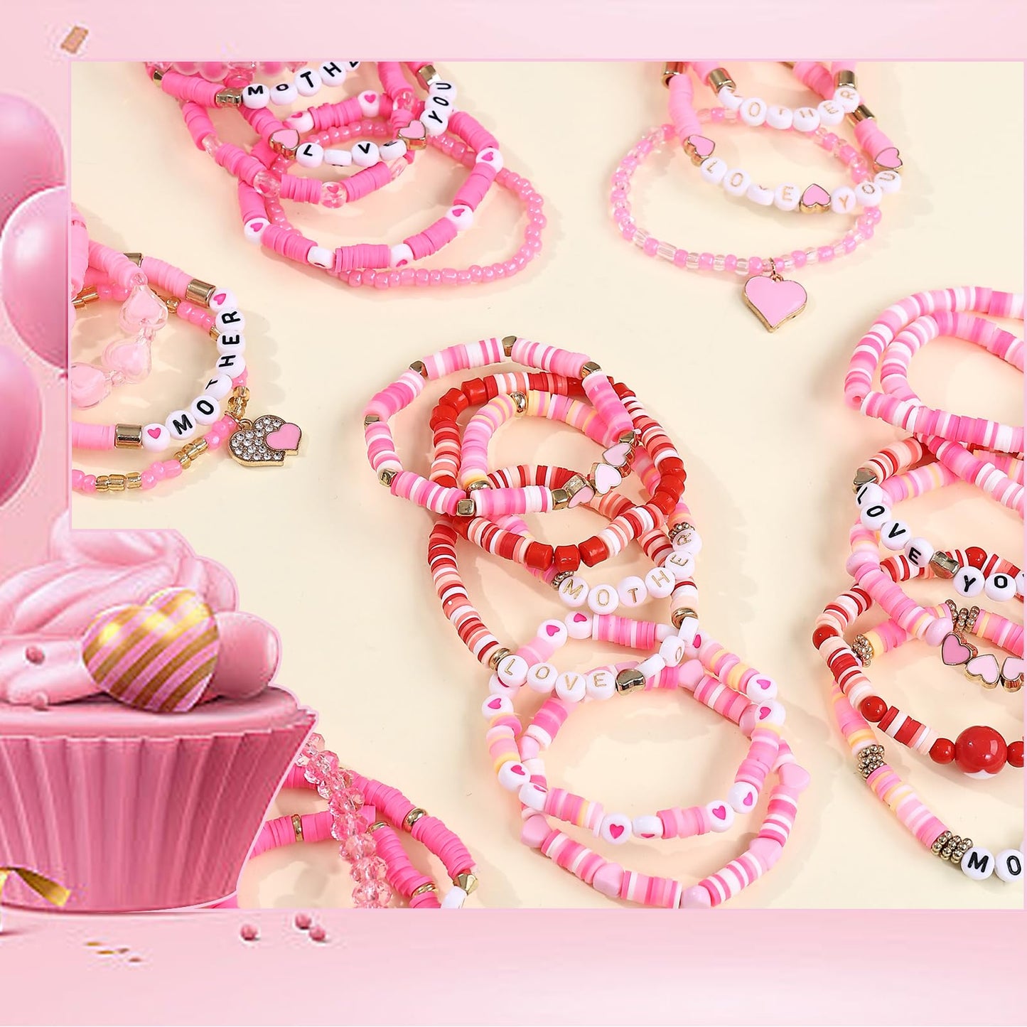 Cooluckday 36Pcs Mother's Day Bracelets Bulk - Gifts for Women, Friendship Bracelets, Jewelry