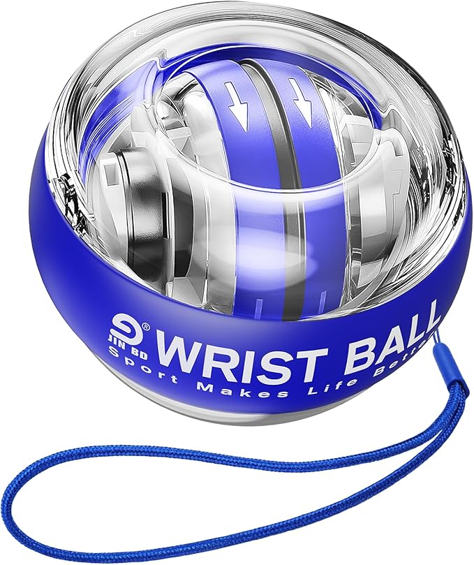 JIN BD Wrist Trainer Ball Auto-Start Gyroscopic Forearm Exerciser Gyro Ball for Strengthen Arms, Fingers, Grip and Muscles