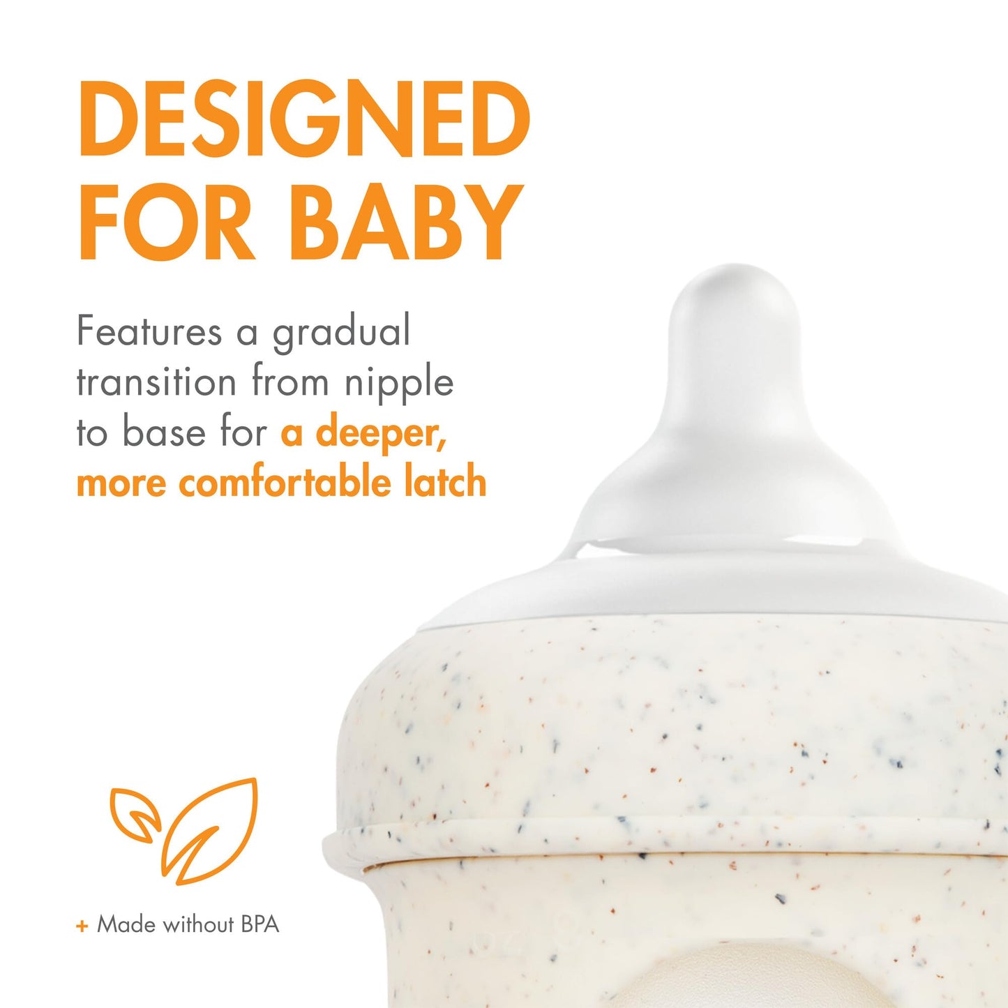 Boon Nursh Curve Silicone Baby Bottle Nipples - Platinum Food-Safe Silicone Bottle Nipples – Medium Flow Nipples for Baby Bottles - Baby Bottle-Feeding Supplies - 3 Count (Pack of 2)