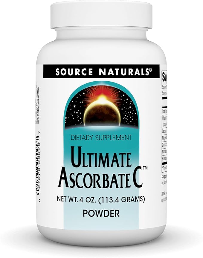 Source Naturals Ultimate Ascorbate C Powder - Vitamin C - Supports Immune System* - 1000 mg, 4 oz
