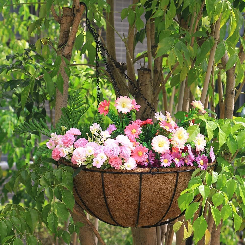 EROCK 2Pcs Coco Liners for Planters Hanging Basket, Round 8/10/12/14/16 inch Thick Coconut Coir Coco Fiber Liners for Planters Garden Patio Porch Window Plants Flowers Pot Indoor Outdoor (12 inch)