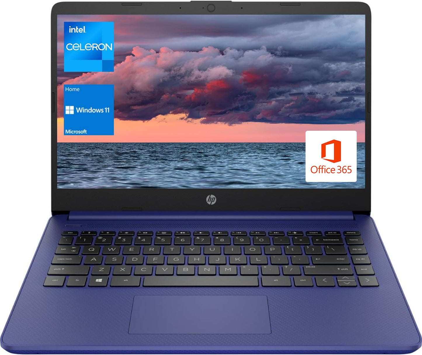 Hp Portable Laptop, Student And Business, 14 Hd Display, Intel Quad-Core N4120, 4Gb Ddr4 Ram, 64Gb Emmc, 1 Year Office 365, Webc