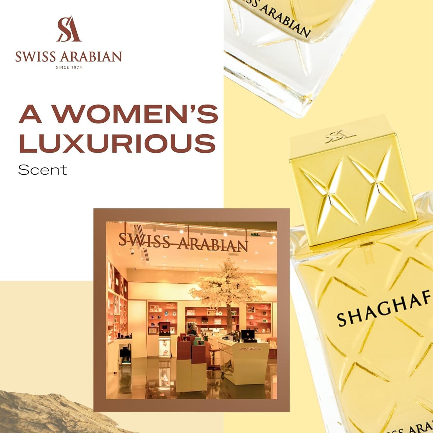 Swiss Arabian Shaghaf (Feminine) - Luxury Products From Dubai - Long Lasting Personal EDP Spray Fragrance - A Seductive Signature Aroma - 2.5 Oz