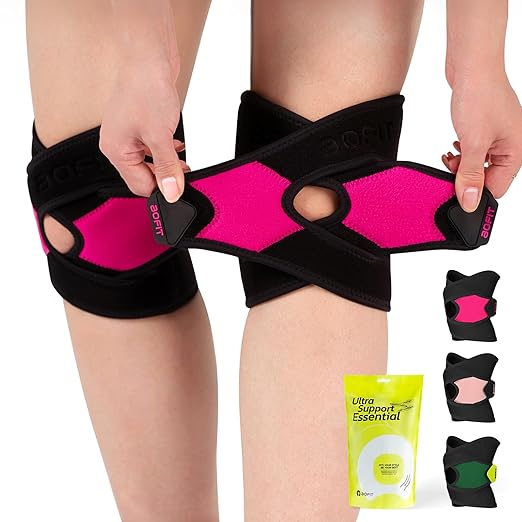 aoFIT Knee Brace for Women& Men (1 Pair), Knee Braces Wrap Adjustable Compression Sleeve Knee Support with Memory Stabiliz...